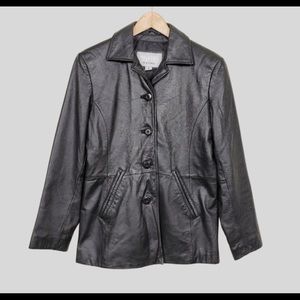 Vintage black leather Wilson’s Leather Maxima coat size medium